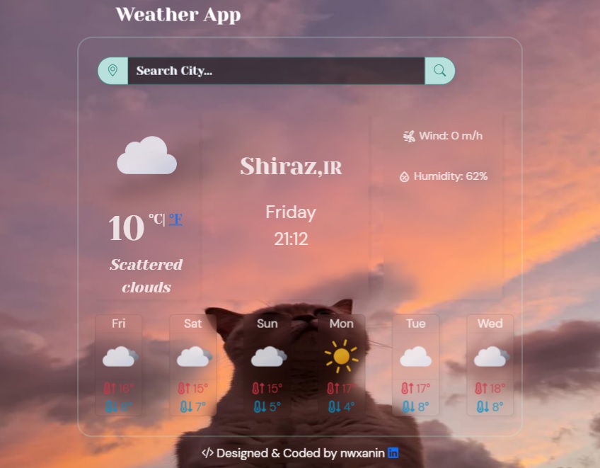 cat weatherapp preview